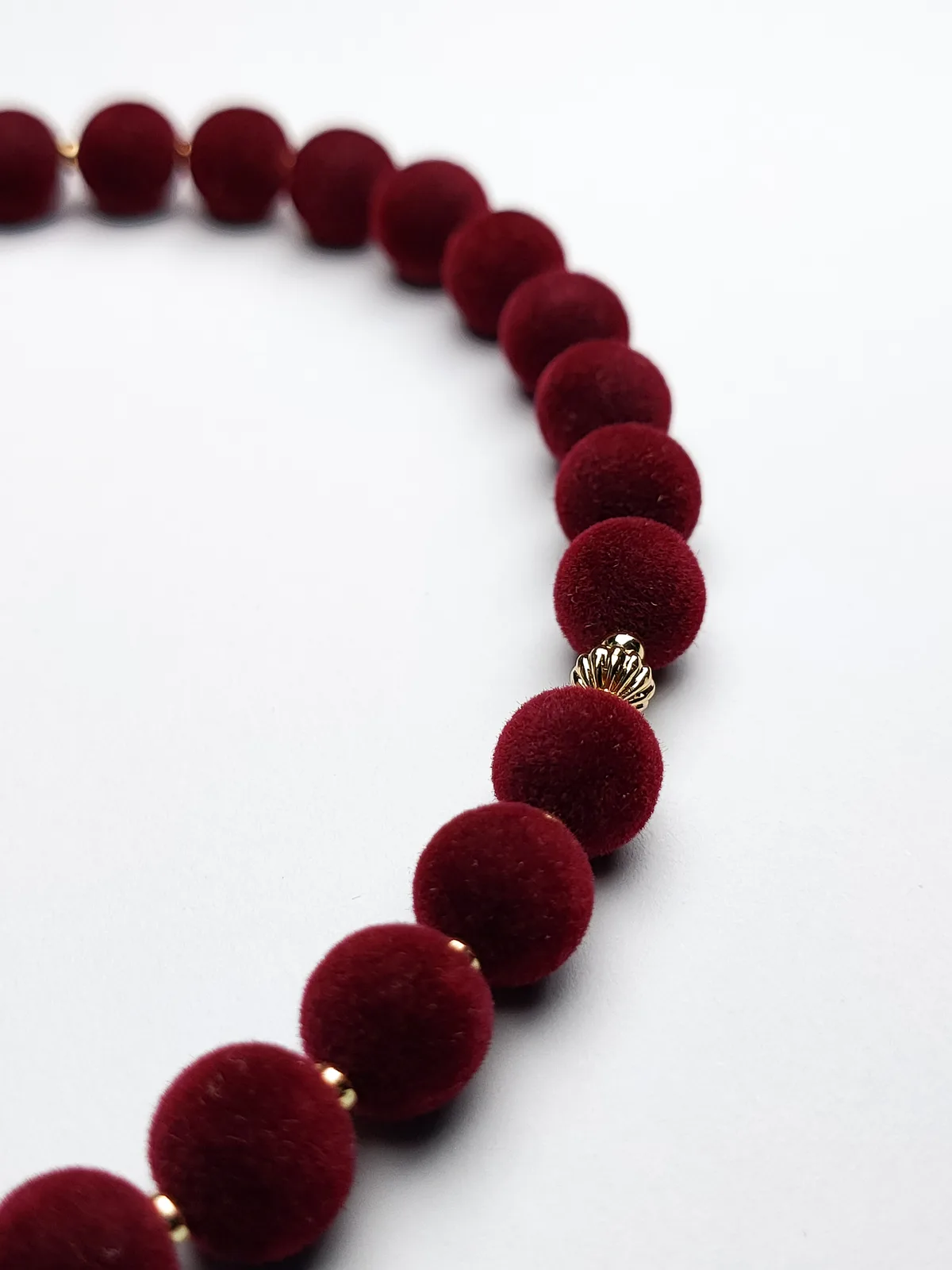 Black Cherry Velvety Beaded Tasbih — 2