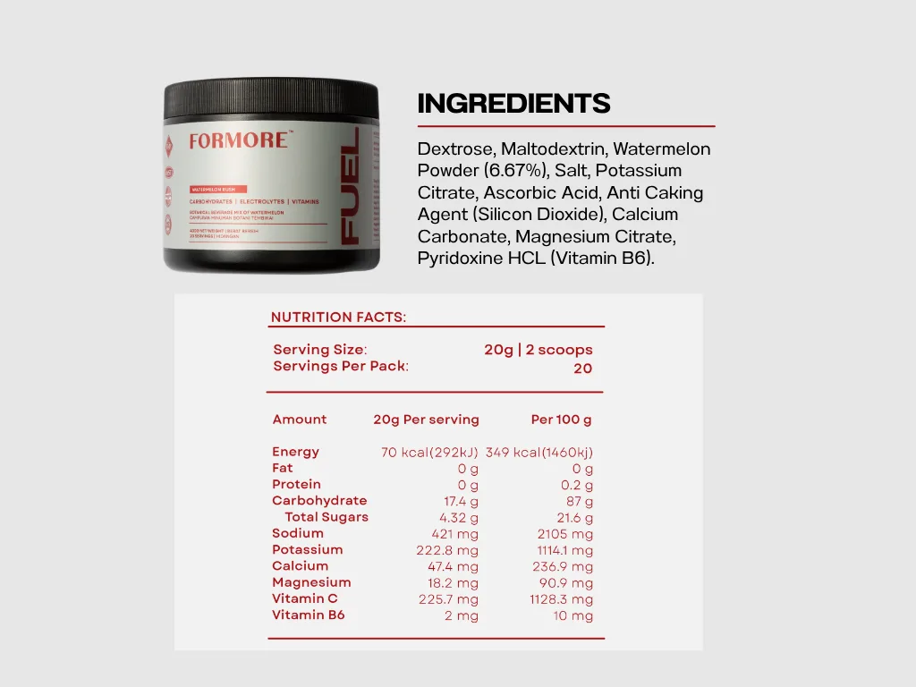 Formore FUEL (20 Servings) - Watermelon Rush — 3